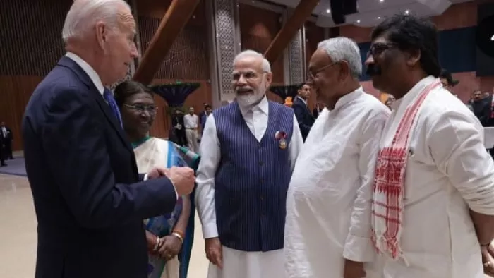 जो बाइडन, PM मोदी और CM नीतीश... एकसाथ खिलखिलाते चेहरों से दिखी गर्मजोशी, प्रधानमंत्री ने साझा की तस्वीरें