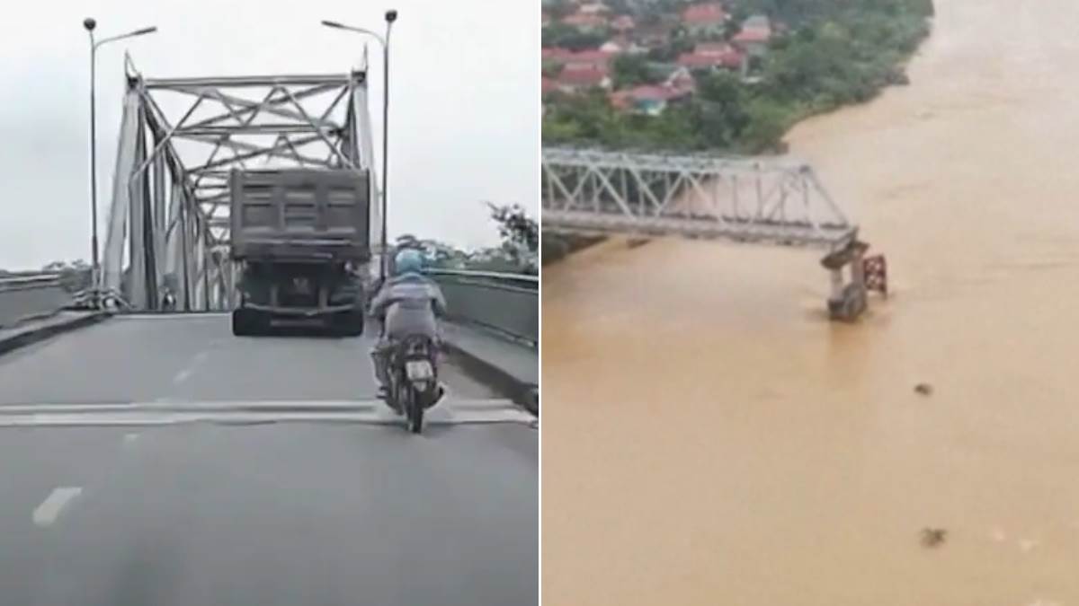 steel bridge collapses in vietnam after typhoon yagi