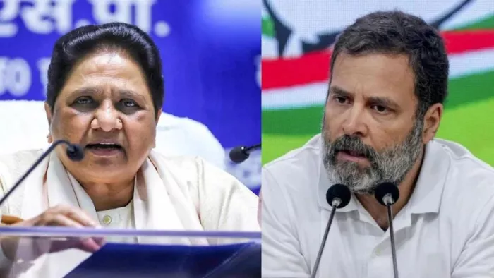 राहुल गांधी के बयान पर बरसीं मायावती - जागरण ग्राफिक्स।