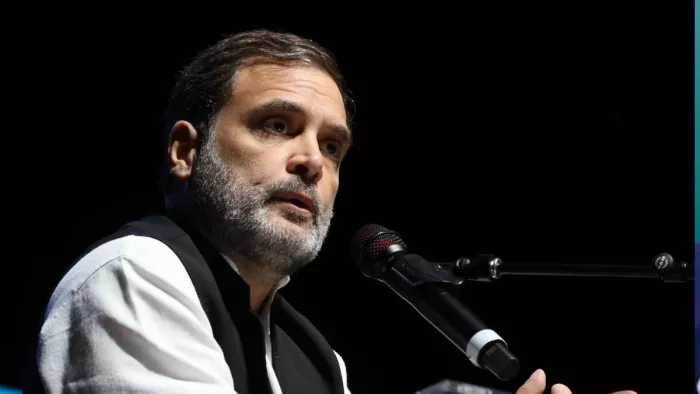 Rahul Gandhi In USA: राहुल गांधी ने अमेरिका में भारतीय लोगों से बातचीत की।(फोटो सोर्स: कांग्रेस)