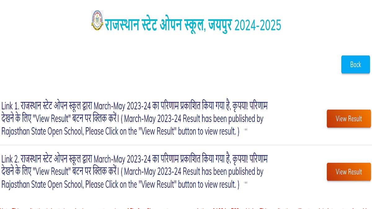 rsos result 2024 out rajasthan open 10th 12th result declared on education rajasthan gov in check result and toppers list here