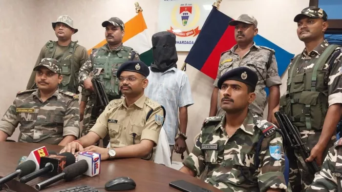 जेजेएमपी का कुख्यात उग्रवादी कलेश्वर खेरवार गिरफ्तार। फोटो जागरण