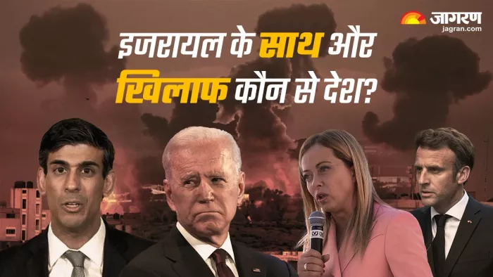 इजरायल-फिलिस्तीन युद्ध में कौन सा देश किसके साथ? (फोटो, जागरण)