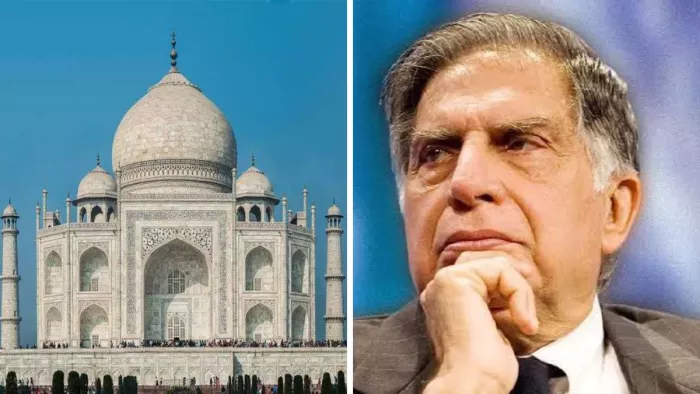 45 मिनट तक ताजमहल में रहने के बाद पद्म विभूषण रतन टाटा होटल ताज व्यू भी पहुंचे थे।