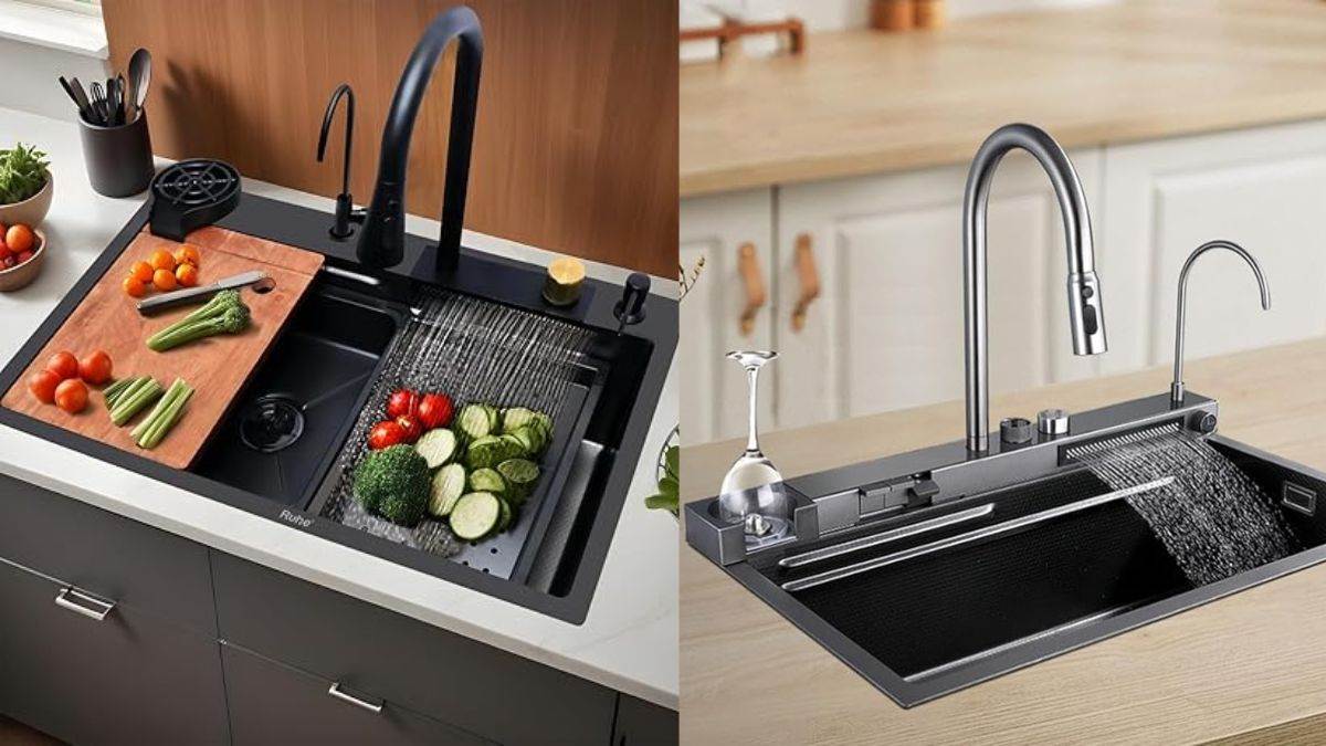 बड़ी-बड़ी दुकानों में भी नहीं होगा ऐसा मॉडर्न Waterfall Kitchen Sink, कीमत इतनी कम कि पड़ोसी भी पूछेंगे कहां से खरीदा?