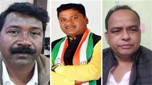 Jharkhand News: कांग्रेस विधायक नमन विक्सल कोनगाड़ी, राजेश कच्छप व इरफान अंसारी।