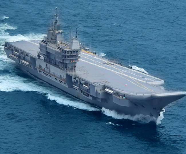 समुद्र में चल रहा है आईएनएस विक्रांत का दूसरा ट्रायल