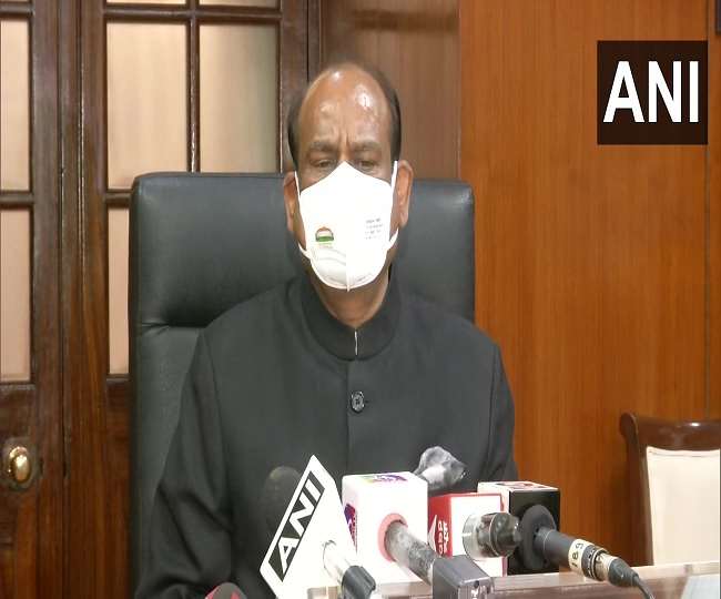 आगामी बजट सत्र की तैयारियों की जानकारी देते हुए ओम बिरला (फोटो सोर्स: एएनआइ)