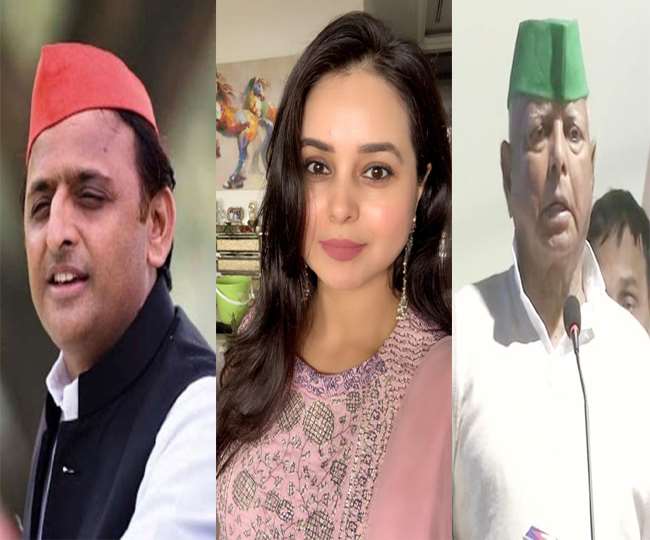 सपा नेता अखिलेश यादव, रोहिणी आचार्या और लालू प्रसाद यादव। जागरण आर्काइव।