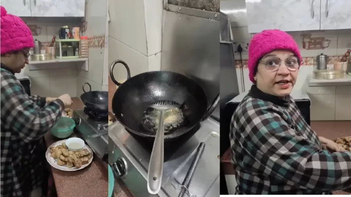 एक जिम फ्रिक बेटे के लिए मां ने बनाए पकौड़े।