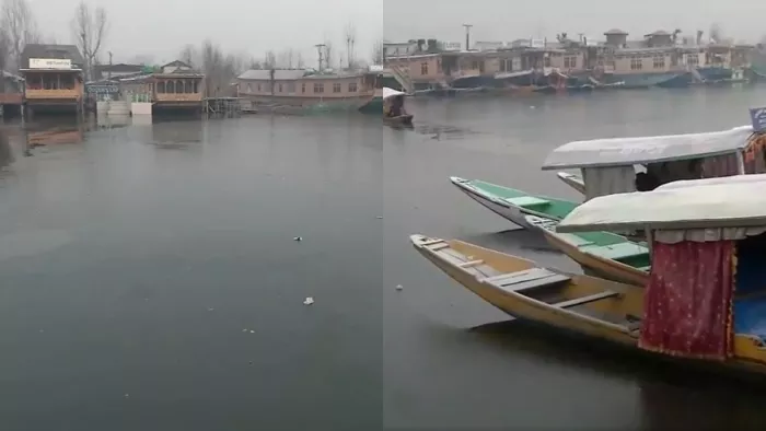 जम्मू-कश्मीर में पड़ रही कड़ाके की ठंड, जमने लगा डल झील का पानी: Photo Social media