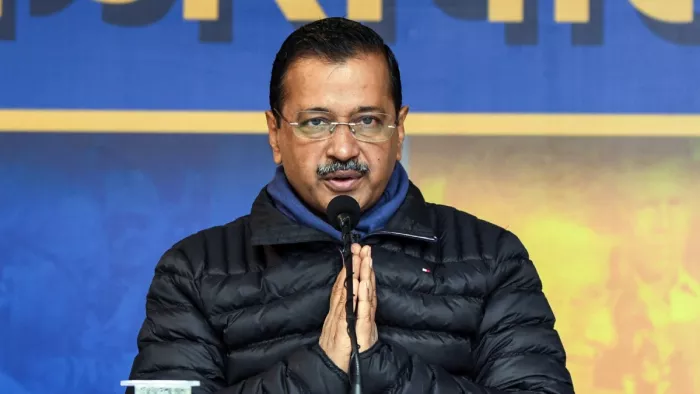 आरएलपी प्रमुख हनुमान बेनीवाल ने दिया दिल्ली में आप को समर्थन। (फोटो- एजेंसी)