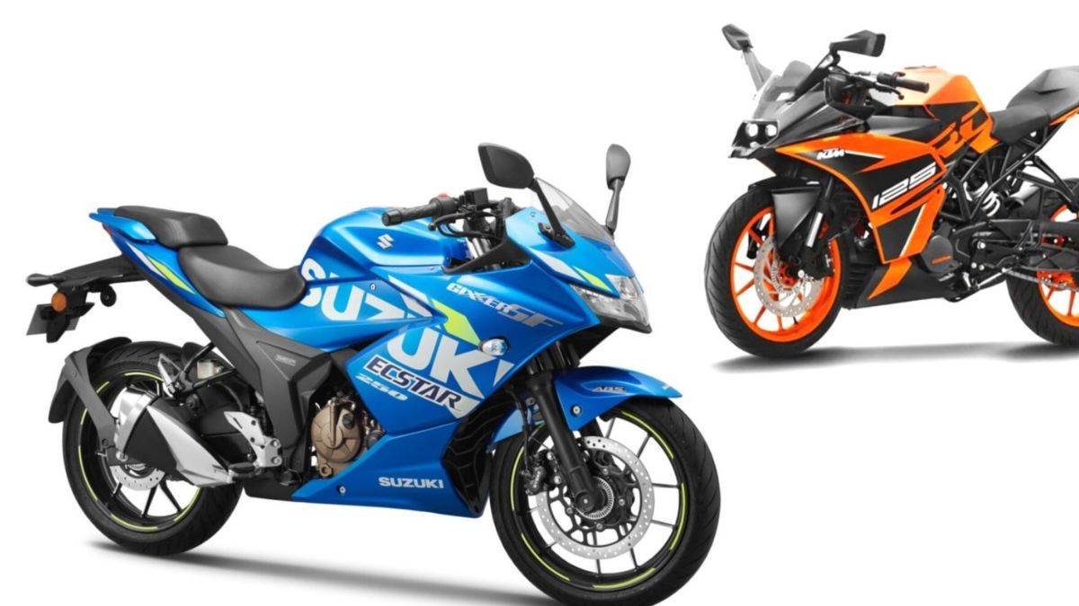 ktm rc 125 and suzuki gixxer sf 250 ktm rc 125 vs suzuki gixxer sf250