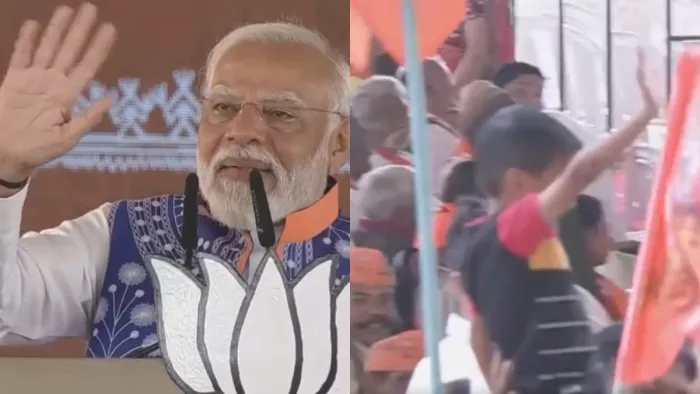 बच्चे को देख खुद को रोक नहीं पाए PM मोदी (Image: X/@BJP4India)