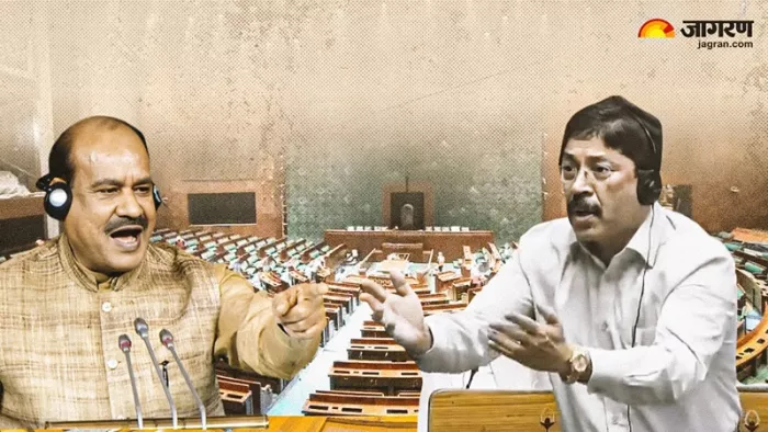 लोकसभा अध्यक्ष ओम बिरला ने डीएमके सांसद दयानिधि मारन के बयान पर जताई आपत्ति।(फोटो सोर्स: संसद टीवी)