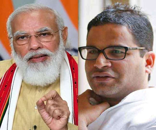 पीएम नरेंद्र मोदी एवं प्रशांत किशोर। फाइल तस्वीरें।