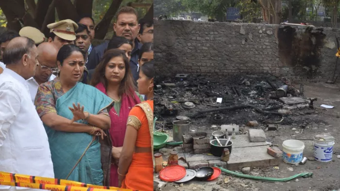 सीएम रेखा गुप्ता ने आग में झुलसे लोगों के परिजनों से मुलाकात की। जागरण