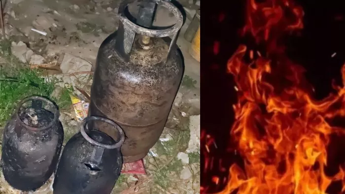 सोमवार देर रात झुग्गी में आग लगी थी। फोटो- जागरण