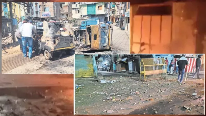 टीम इंडिया की जीत के बाद महू में रविवार रात हिंसा भड़की।(फोटो सोर्स: जागरण)