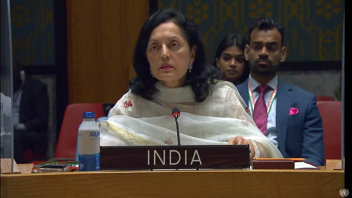 unsc indian ambassador ruchira kamboj exposed pakistan said illegal weapons being sent by drones