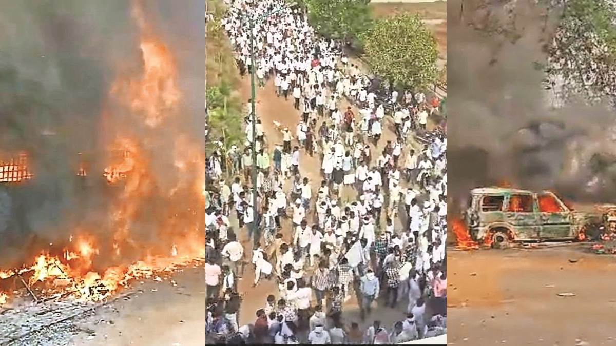 Baloda Bazar Violence: छत्तीसगढ़ के बलौदा बाजार में बवाल, पत्थरबाजी और आगजनी के बाद धारा 144 लागू; सख्त कार्रवाई के आदेश - Baloda Bazar Violence Fierce protest by Satnami ...