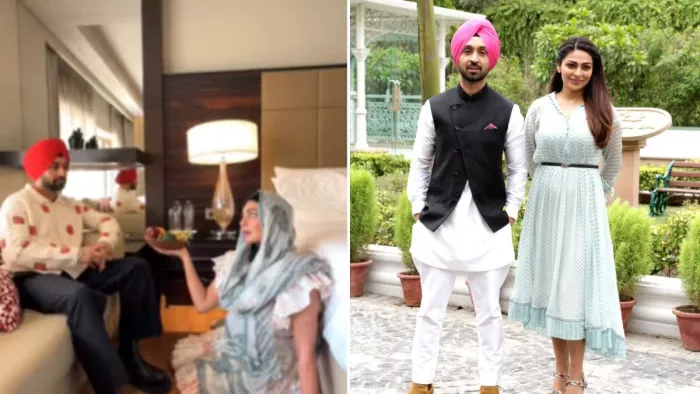 Diljit and Neeru makes hilarious video on Heeramandi dialogue