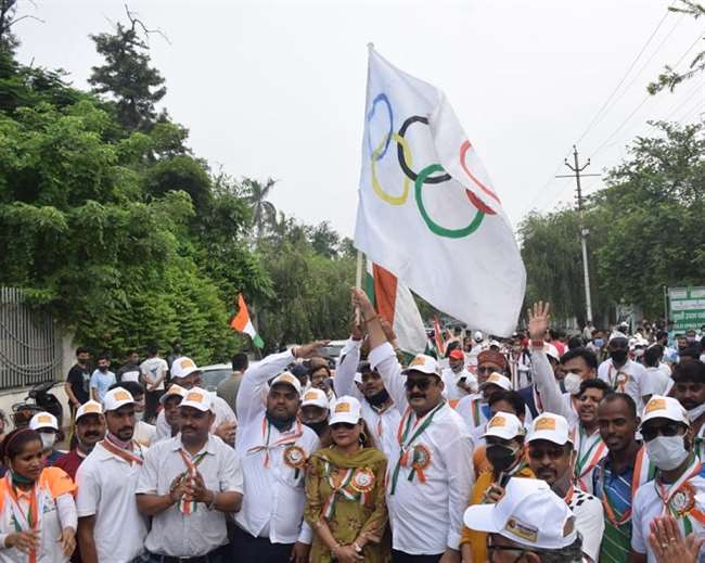कानपुर ओलंपिक एसोसिएशन का मोतीझील में कार्यक्रम।