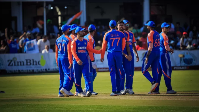 भारतीय टीम अभी जिम्‍बाब्‍वे के खिलाफ टी20 सीरीज खेल रही। इमेज- बीसीसीआई