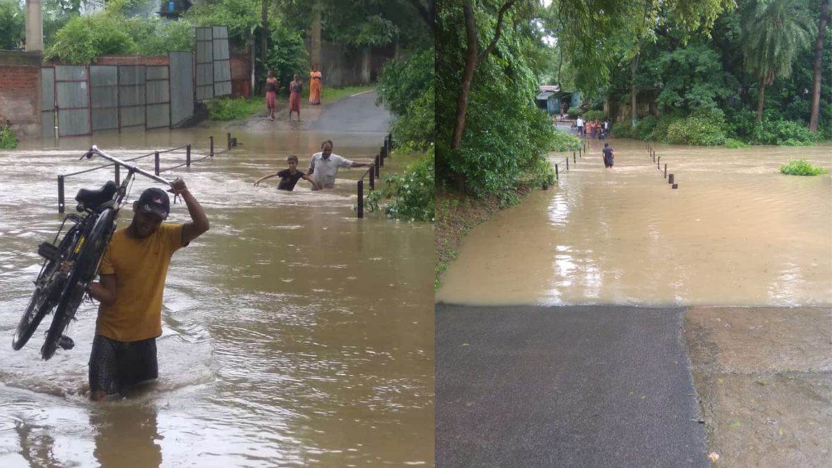 Ghatsila News: बारिश के कारण सड़कें बनी तालाब, कई कॉलोनियों में भरा पानी, स्वर्णरेखा नदी का जलस्तर भी बढ़ा