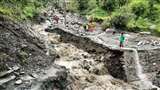 Uttarakhand Weather News उत्तरकाशी में स्योरी मोटर मार्ग वर्षा के कारण पांच स्थानों पर बाधित हुआ है।