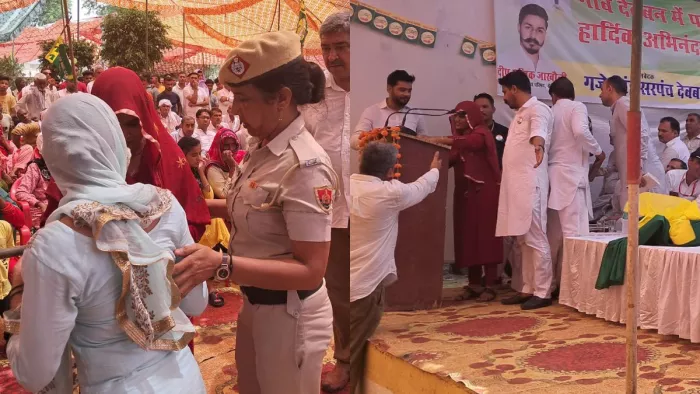 डिप्टी CM की जनसभा में स्टेज पर चढ़ी आशा वर्कर, चौटाला से की गृह मंत्री अनिल विज की शिकायत