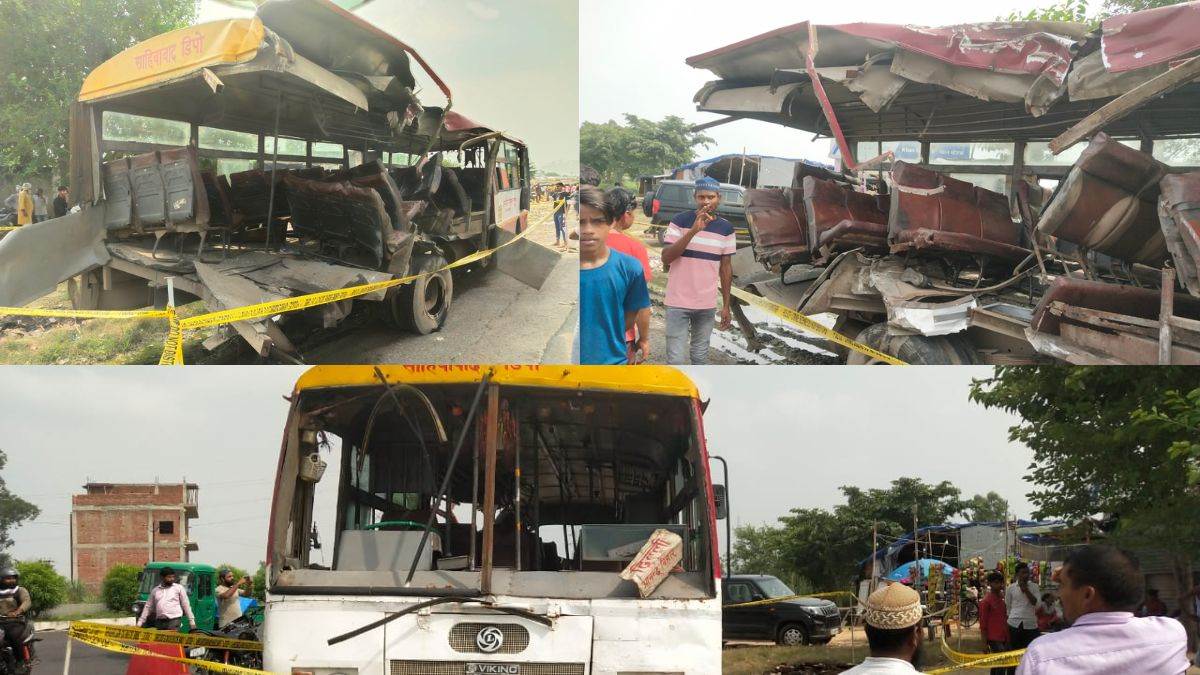 Bulandshahr Accident: बुलंदशहर में भीषण सड़क हादसा, रोडवेज बस और ट्रक की भिड़ंत में चार की मौत, 12 घायल - Horrific road accident in Bulandshahr four killed and nine injured in roadways