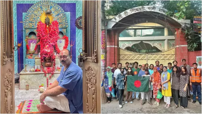 काली मंदिर की सुरक्षा कर रहे 12वीं पीढ़ी के पुजारी शेखर (Image: Internet)