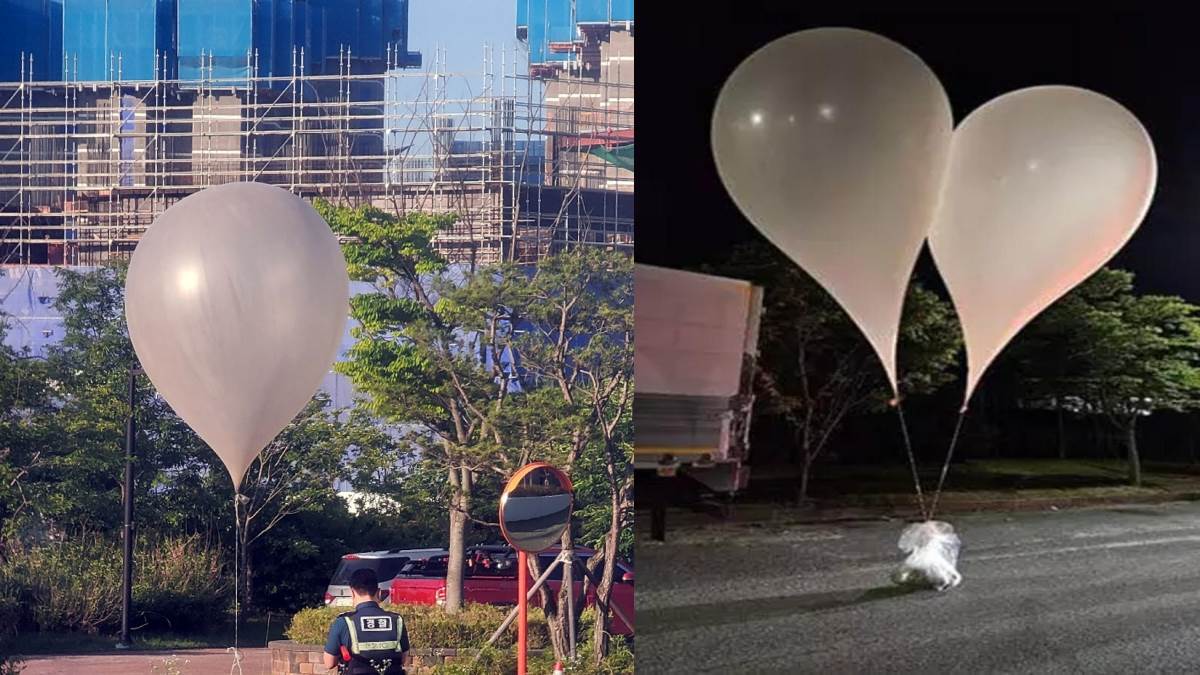 kim jong is not desisting from garbage behavior once again throws balloons filled with garbage towards south korea