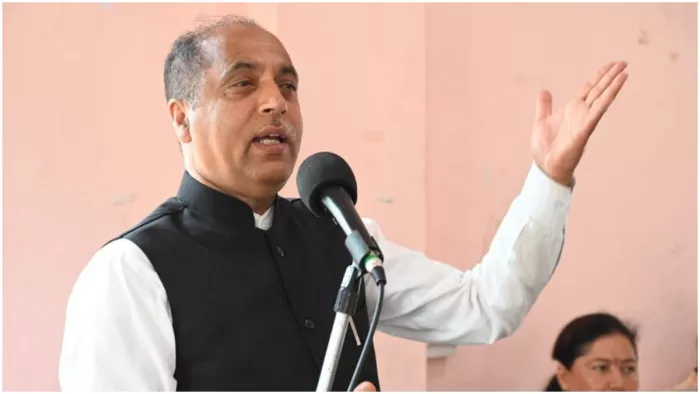 मंडी में पार्टी कार्यकर्ताओं को संबोधित करते पूर्व सीएम जयराम ठाकुर (फोटो- जागरण)