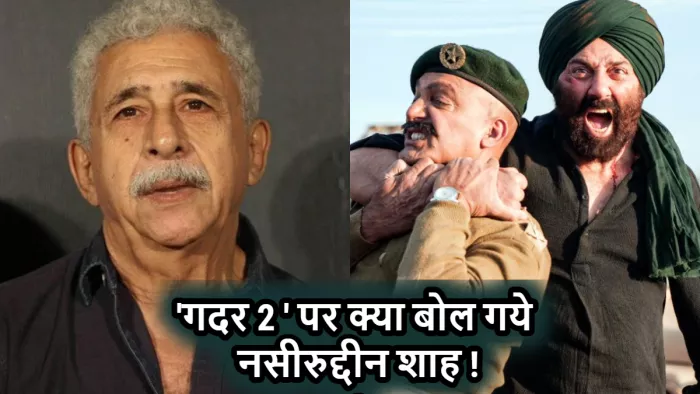 Naseeruddin Shah Called Gadar 2 likes a disturbing film /Photo- Dainik Jagran Graphics
