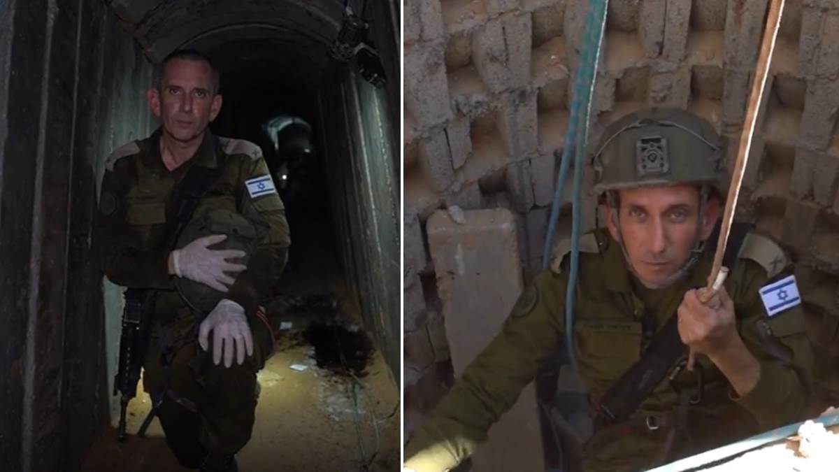 idf video shows inside gaza tunnel where 6 hostages were executed
