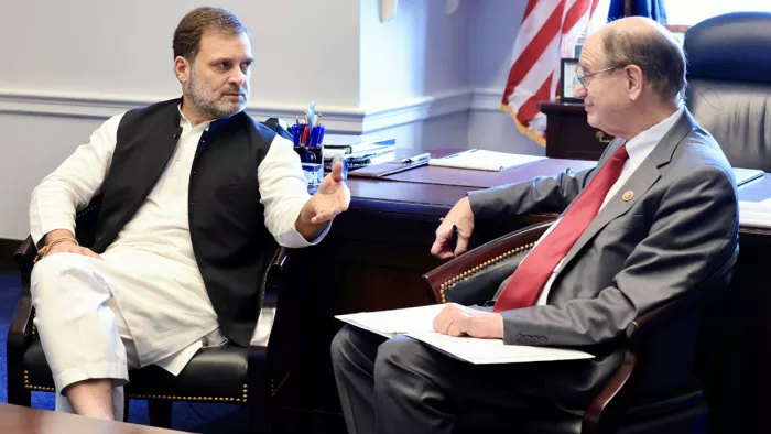 अमेरिका के दौरे पर राहुल गांधी (फोटो ANI)