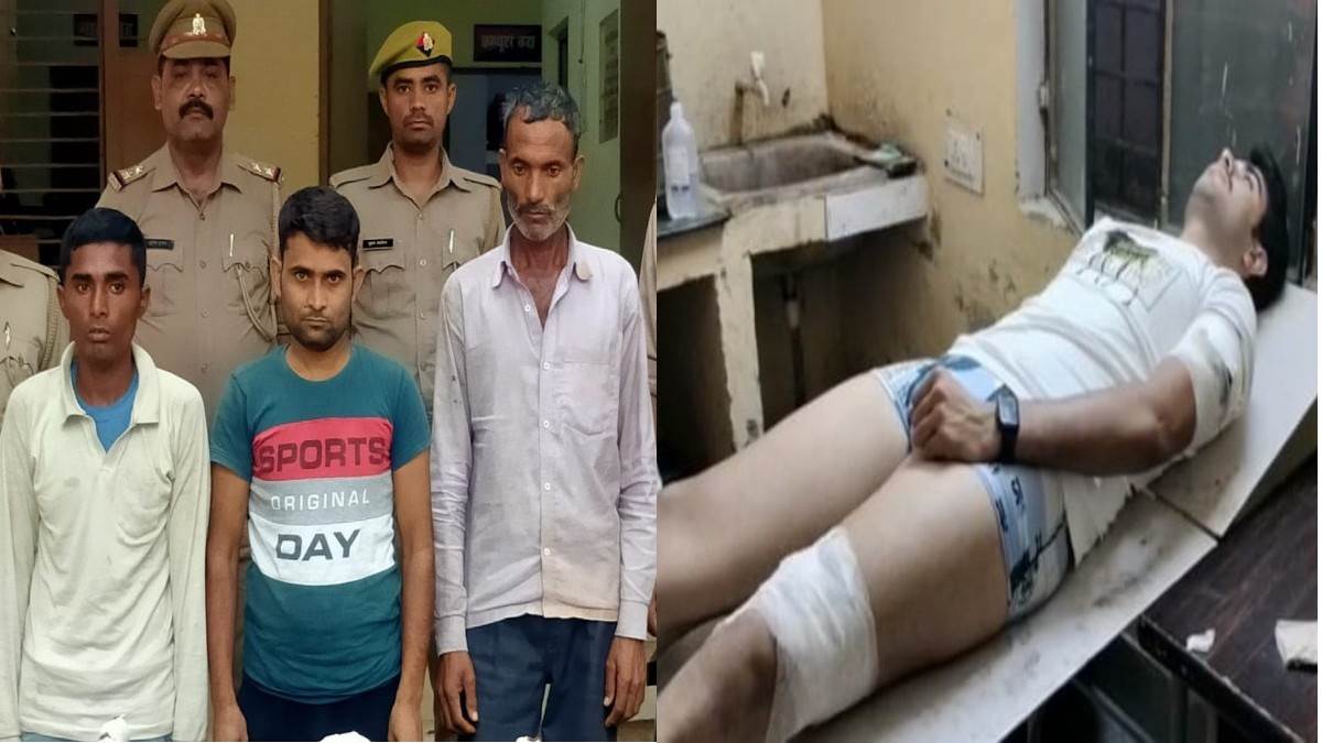 shahjahanpur police encounter three cattle smugglers caught in police encounter constable injured
