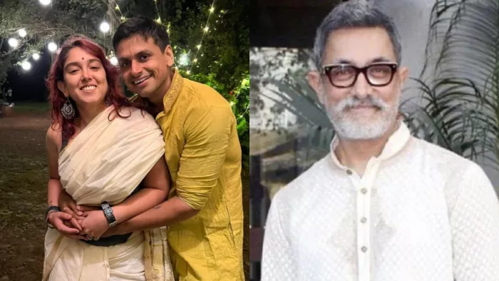 File Photo of Iran Khan, Nupur Shikhare and Aamir Khan