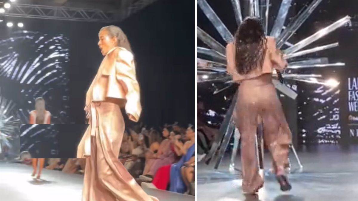saba azad swinging on ramp walk stage video goes viral