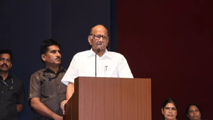 राष्ट्रवादी कांग्रेस पार्टी (NCP) के संस्थापक शरद पवार (फोटो: @PawarSpeaks)