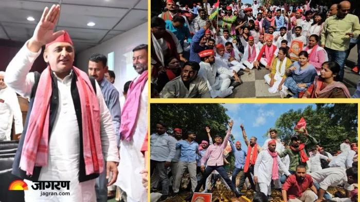 अखिलेश को पिछले साल भी पुलिस ने मूर्ति पर माल्यापर्ण करने से रोक दिया था।
