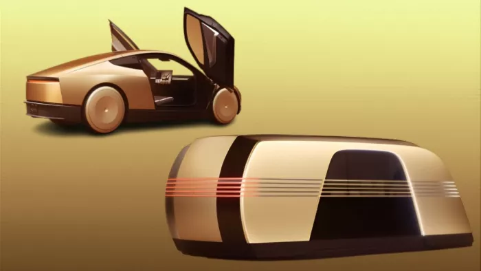 Elon Musk ने Robotaxi Cybercab और Robovan पेश की।