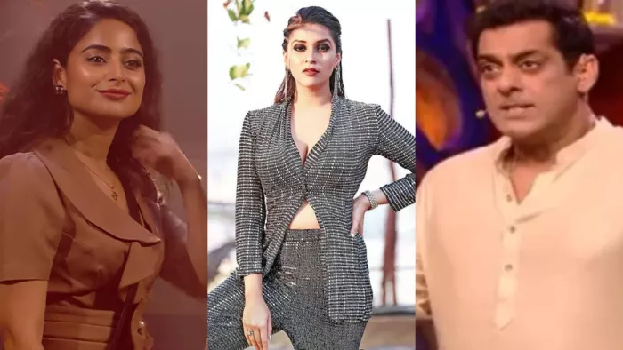 Images of Aishwarya Sharma, Mannara Chopra and Salman Khan
