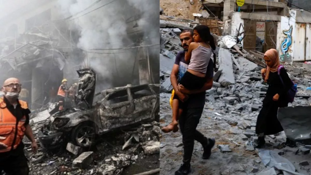 Israel-Hamas War: इजरायल की चेतावनी का असर, दो दिनों में गाजा के 1 लाख से  अधिक फलस्तीनी दक्षिण की ओर भागे - Israel Hamas War Effect of Israel warning  more than 1