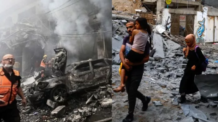 Israel-Hamas War: इजरायल-हमास युद्द का भयानक दृश्य।