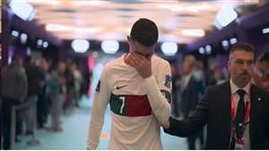 मोरक्को के खिलाफ मैच हारने के बाद रो पड़े क्रिस्टियानो रोनाल्डो।