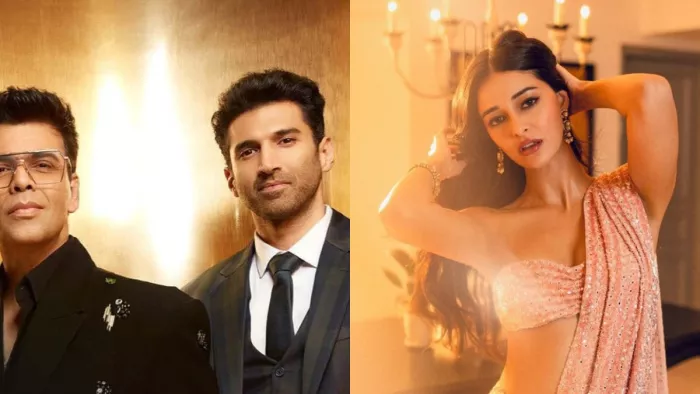 Aditya Roy Kapoor and Karan Johar from Koffee With Karan 8