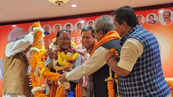 पीएम नरेन्द्र मोदी की उपस्थिति में 13 दिसंबर को विष्णुदेव साय सीएम पद का शपथ लेंगे।(फोटो सोर्स: सोशल मीडिया)